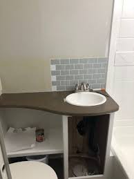 r.v. bathroom makeover sawdust 2 stitches