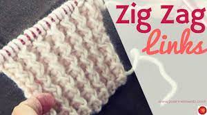 Right side, wrong side st, sts: Zig Zag Links Knitting Pattern Rib Stitch Knit Zig Zag Knitted Stitches Youtube