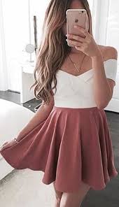 Cute Party Dress Sundress For Women Pink Homecoming Dress Off The Shoulder Short Prom Dress Mini Dress Cute Dresses For Party Simple Homecoming Dresses Cheap Homecoming Dresses