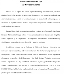 Acknowledgement letter example of dedication in research. Apa Style Acknowledgements Example