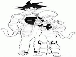 Download or print this amazing coloring page: Dragon Ball Z Coloring Pages Bardock And Goku And Raditz Coloring Home