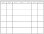 Blank Table Calendar