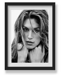 CINDY CRAWFORD BLACK & WHITE WALL ART