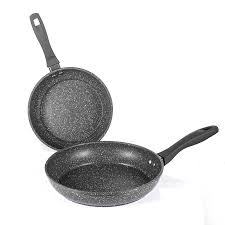 100% Pfoa Free Stone-derived Nonstick Frying Pan Coating 5 Layers Bottom  Soft Handle Aluminum Dishwasher Safe Cooking Pan Set - Pans - AliExpress