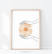 Line Drawing Print Sun Printable Celestial Line Art Line Etsy Drawing Prints Prints Art Prints