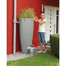 Kit Recuperateur D Eau 2 En 1 300 Litres Col Gris Recuperateur Eau De Pluie Jardins Jardin D Eau
