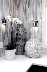 I Do Have This Thing About Grey I Love The Wicker And The Tiles And From A Saskatchewan Pair Gray Bathroom Decor White Bathroom Decor Modern Bathroom Decor