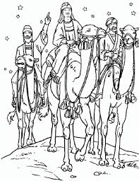 Reyes Magos Para Colorear Con Sus Animales
