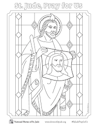 Some discussion points for children while coloring this st. St Jude Coloring Pages The National Shrine Of Saint Jude