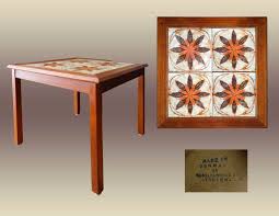 Mobelfabrikken Toften Denmark Danish Teak Side Table With Floral Tile Top And Detachable Legs Teak Side Table American Furniture Mid Century Modern Furniture