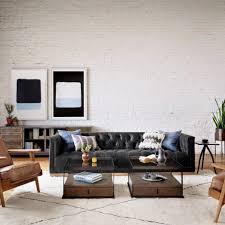 Manchester Leather Sofa Mid Century Living Room Industrial Living Room Design Living Room Designs