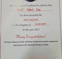 Dear Papaji, congratulations for being awarded Top Grade ...