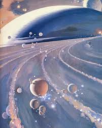 Vision Of The Future The Art Of Robert Mccall Martin Kennedy On Instagram Detail Of The Space Mural By Robert Mccall From The Book Vision Of The Future The Art Of Robert Space Art Art Sci Fi Concept Art