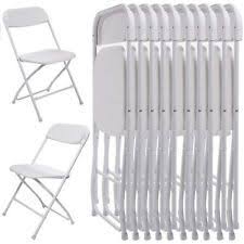 10pcs Commercial White Plastic Folding Chairs Stackable Wedding Party Chair For Sale Online Ebay Folding Chair Plastic Folding Chairs Party Chairs