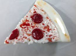 Pepperoni Pizza Have A Slice Fused Glass Wall Plug In Food Etsy Fused Glass Food Good Enough To Eat
