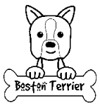 Boston terrier for car sticker. Dog Coloring Pages Free