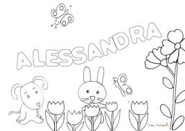 13+ disegni da colorare e stampare per bambini di 4 anni gif. Disegni Di Nome Alessandra Da Colorare