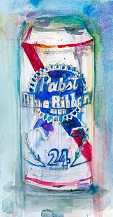 Pabst Blue Ribbon Beer Can Print From Original Watercolor Etsy Pabst Blue Ribbon Beer Pabst Blue Ribbon Beer Prints