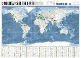Mount fuji, highest mountain in japan. Mountains Of The Earth World Map Marmota Maps
