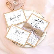 4.6 out of 5 stars 202. Rustic Wedding Invitations With Burlap Lace Belly Band And Twine Kraft Paper Country Weddings Handmade Ws057 Wedding Invitations Wedding Invites Paper