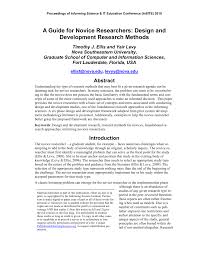 Pdf A Guide For Novice Researchers Design And Development Research Methods