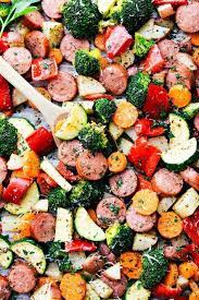 One Pan Italian Sausage And Veggies Italian Sausage Recipes Recipes Healthy Italian