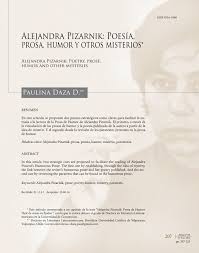Escritora argentina, nacida en buenos aires. Pdf Alejandra Pizarnik Poesia Prosa Humor Y Otros Misterios