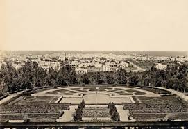 Plan historique de Rabat par Jean-Claude Nicolas Forestier montrant la trame verte comme structure de la ville.