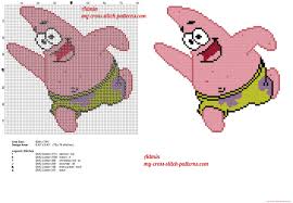 Reading a cross stitch chart. Patrick Star From Spongebob Cartoon Cross Stitch Pattern Free Cross Stitch Patterns Simple Unique Alphabets Baby
