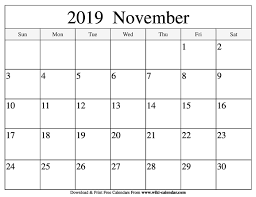 Blank November 2019 Calendar Printable Calendar Word Excel Calendar Template February Calendar