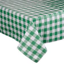 Intedge Green Checkered Gingham Vinyl Table Cover With Flannel Back 25 Yard Roll Vinyl Table Covers Table Covers Cloth Table Covers