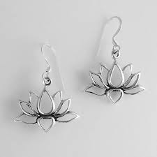 Lotus Earringssilver Lotus Earringswater Lily Etsy Lotus Earrings Flower Jewellery Wedding Jewellery Gifts