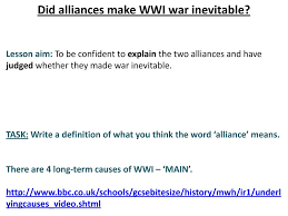 Inevitable (dulce maría song), 2010. Did Alliance Make War Inevitable Ppt Download