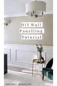 Diy Wall Panelling Tutorial Interior Design Blog Cloud Interiors Living Room Panelling Wall Paneling Ideas Living Room Wall Panels Bedroom