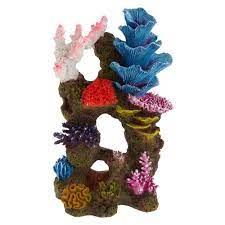 Aquarium resin fake 5 white coral reef shell branch stem ornaments for tank. Top Fin Coral Rock Aquarium Ornament Aquarium Ornaments Fish Tank Themes Aquarium Decorations