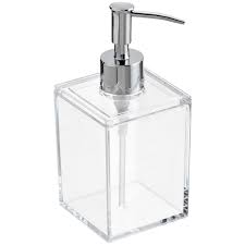 Solid pine, solid acacia wood hinges: 12 Oz Square Acrylic Pump Dispenser The Container Store