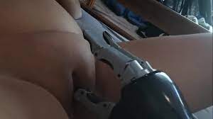 Disabled guy uses his robotic arm to help his busty girl to cum - RedTube