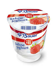 Es ist rund, es ist grün und es soll joghurt. Sahnejoghurtgenuss Extra Lang Haltbar Fru Fru Erdbeere 150g Bauer Natur