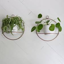 Copper Geo Round Wall Hanging Clay Pot Hanging Plant Wall Wall Planter Diy Wall Planter