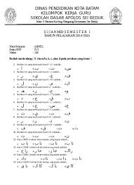 Soal Armel Mid Smt 1 2014 2015