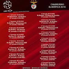 Informação de últimos e próximos jogos do clube em futebol e diversas modalidades O Calendario Do Sl Information Glorious Sl Benfica Facebook