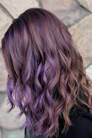 You can also get purple hair when you dye your hair pink. 61 Charming And Chic Options For Brown Hair With Highlights Purple Highlights Brown Hair Purple Brown Hair Brown Hair With Highlights And Lowlights