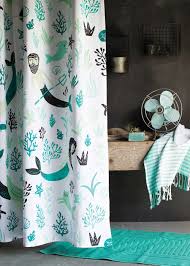 Sea Spell Shower Curtain Danica Studio Curtains Cotton Shower Curtain Seafoam Bathroom