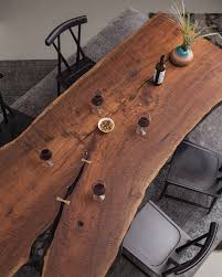 Split Communal Table 120 Wood Slab Table Wood Table Design Walnut Slab Table