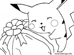 Les plus beaux coloriages pokemon à imprimer : Coloriage Pokemon Pikachu Cadeau Jecolorie Com