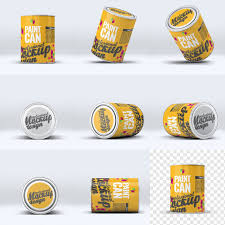 Download Free Hd Paint Can Packaging Mockup With Smart Layered Psd File Packaging Mockup Paint Cans Mockup PSD Mockup Templates
