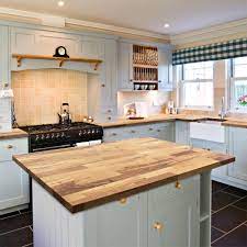 Solid Wood Farmhouse Oak 3050mm X 900mm X 40mm Stave Worktops In Solid Wood Finish Wood Worktop Oak Kitchen Worktops Wood Kitchen