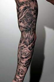 Le tatouage fauve be barock. Tatouage Bras Homme Lion Tatouage Manchette Tatouage Bras Tatouage