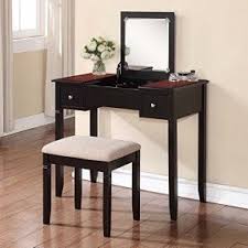 Vasagle vanity set with flip top mirror makeup dressing table writing desk with 2 drawers cushioned stool 3 removable organizers easy assembly, black. Vanity Tables With Mirror Ideas On Foter