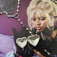 Silver Heart Locket Necklace: Custom Photo Rosary Chain